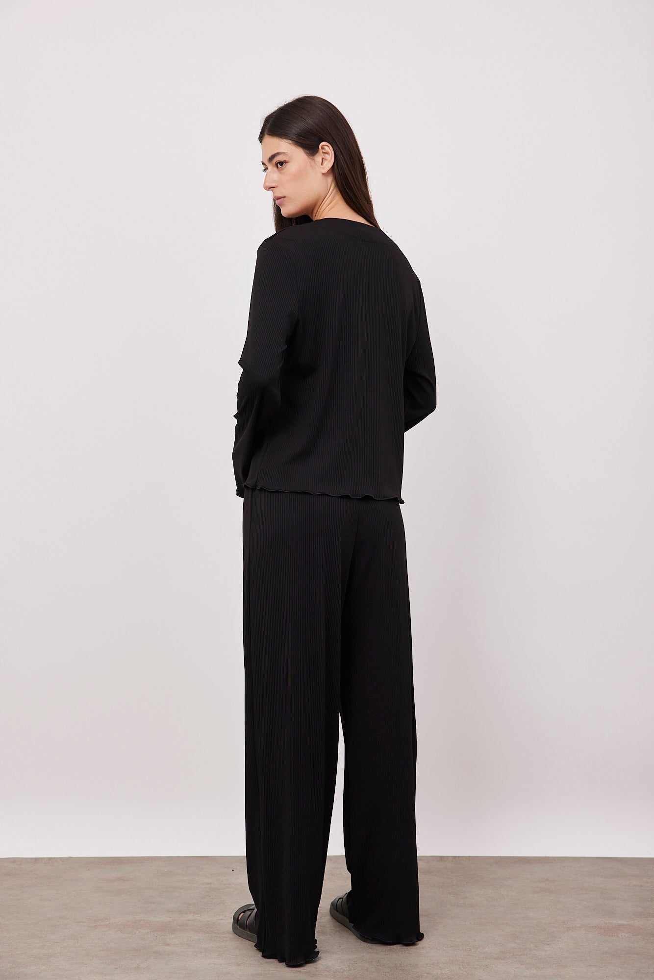 חליפה מכופתרת אוברסייז בטקסטורת פסים - ITAY BRANDS