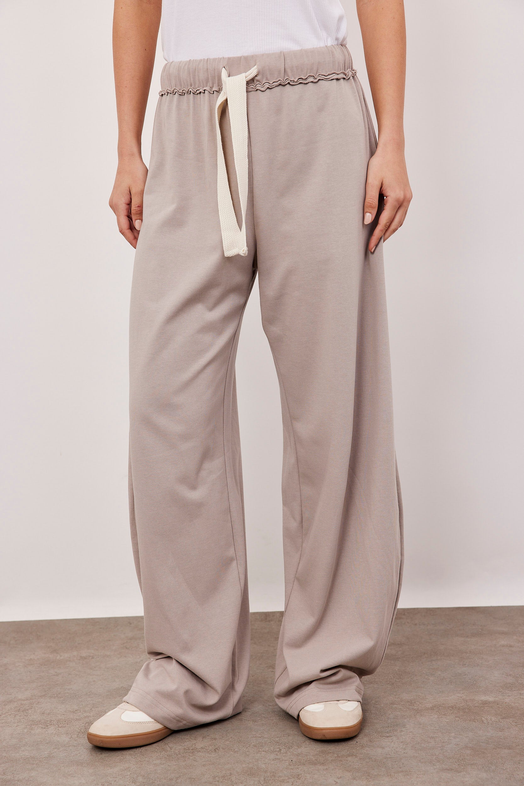 מכנסי כותנה ארוכים עם שרוך