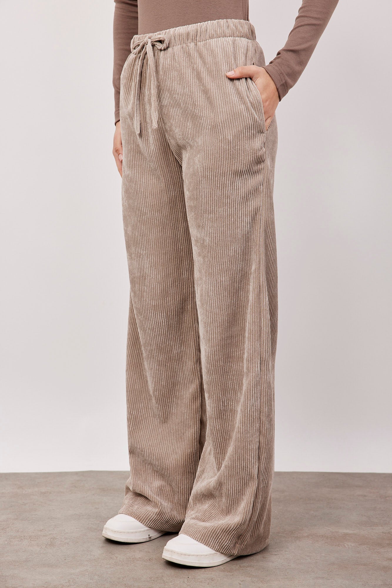 מכנסי קורדרוי עם גומי ושרוך - ITAY BRANDS