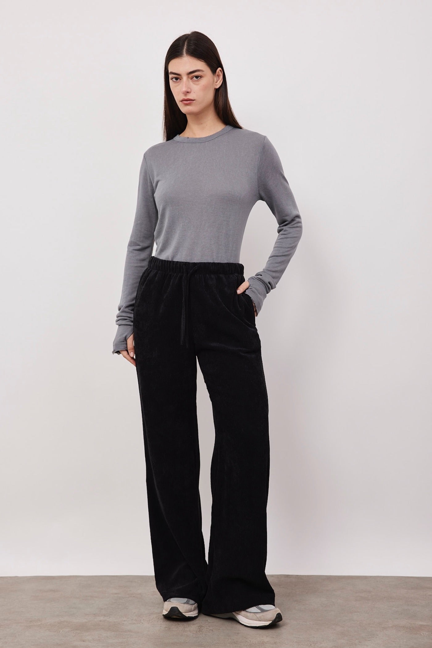 מכנסי קורדרוי עם גומי ושרוך - ITAY BRANDS