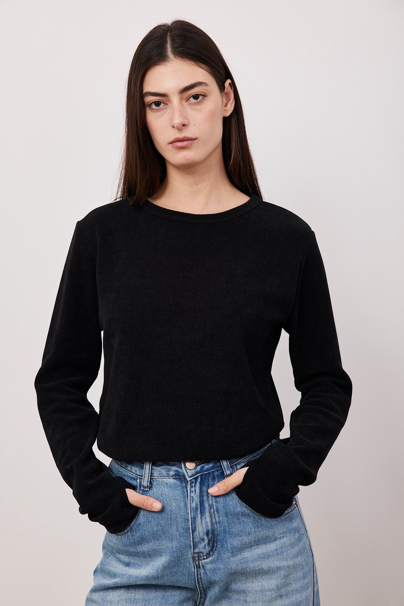 סריג בטקסטורת פסים בסיומת כפפה - ITAY BRANDS