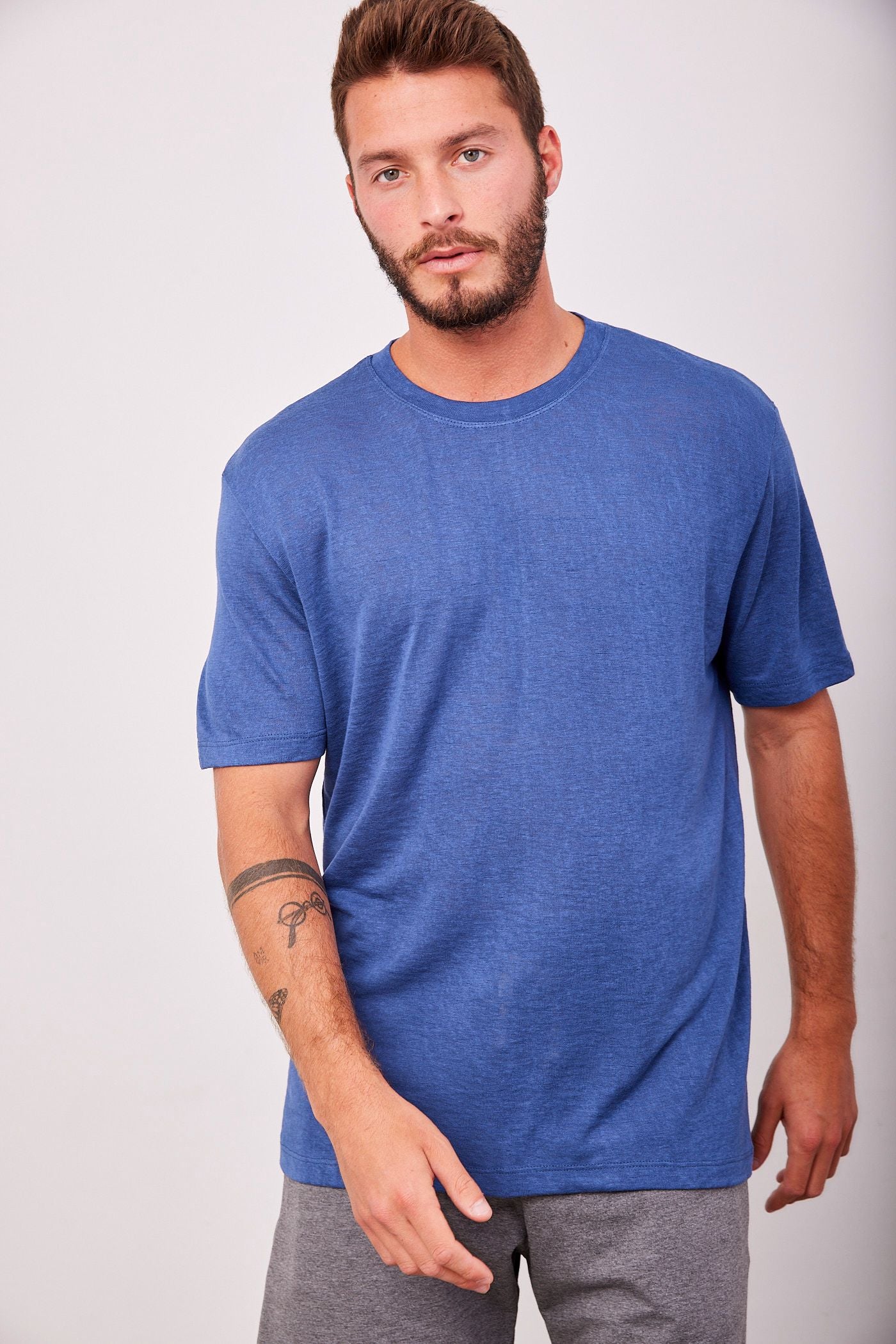 טי-שרט במראה פשתן - ITAY BRANDS