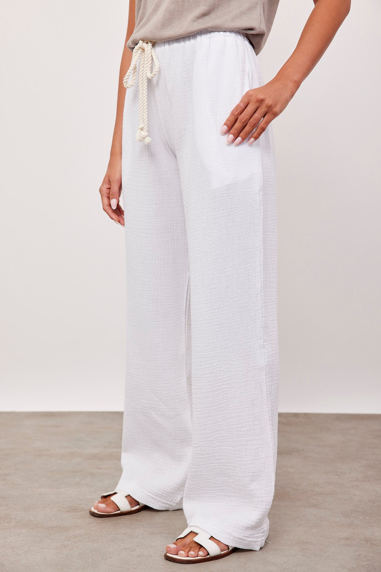 מכנסי טטרה ארוכים עם קשירה - ITAY BRANDS