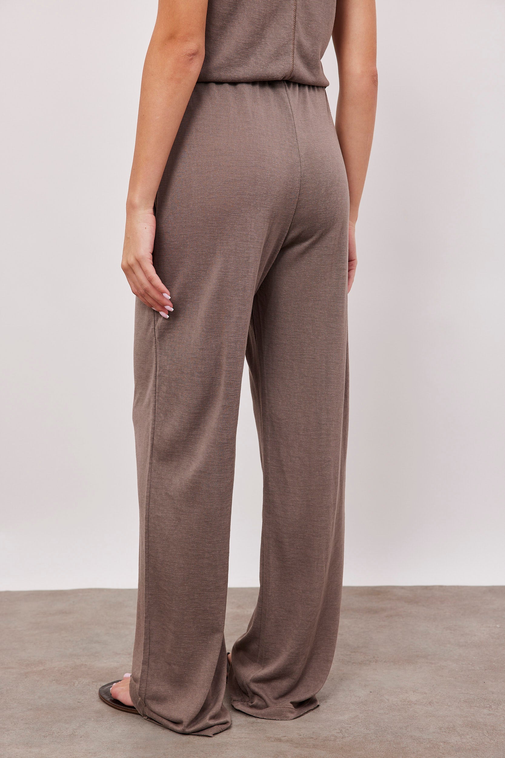 מכנסי סלאב במראה פשתן