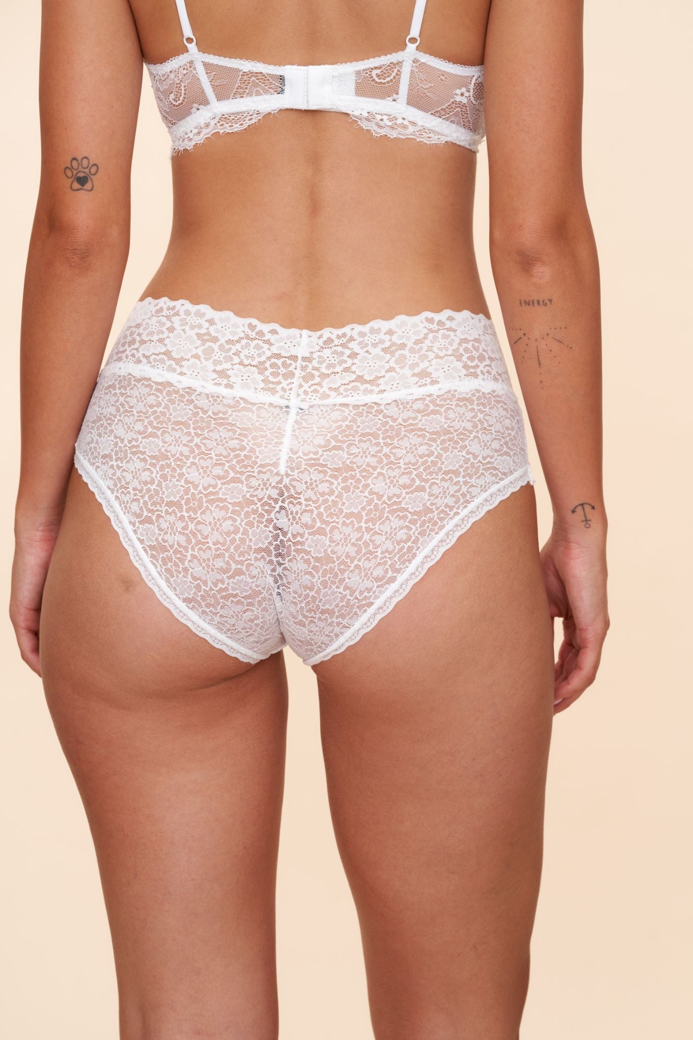 תחתון תחרה היפסטר - לבן - ITAY BRANDS