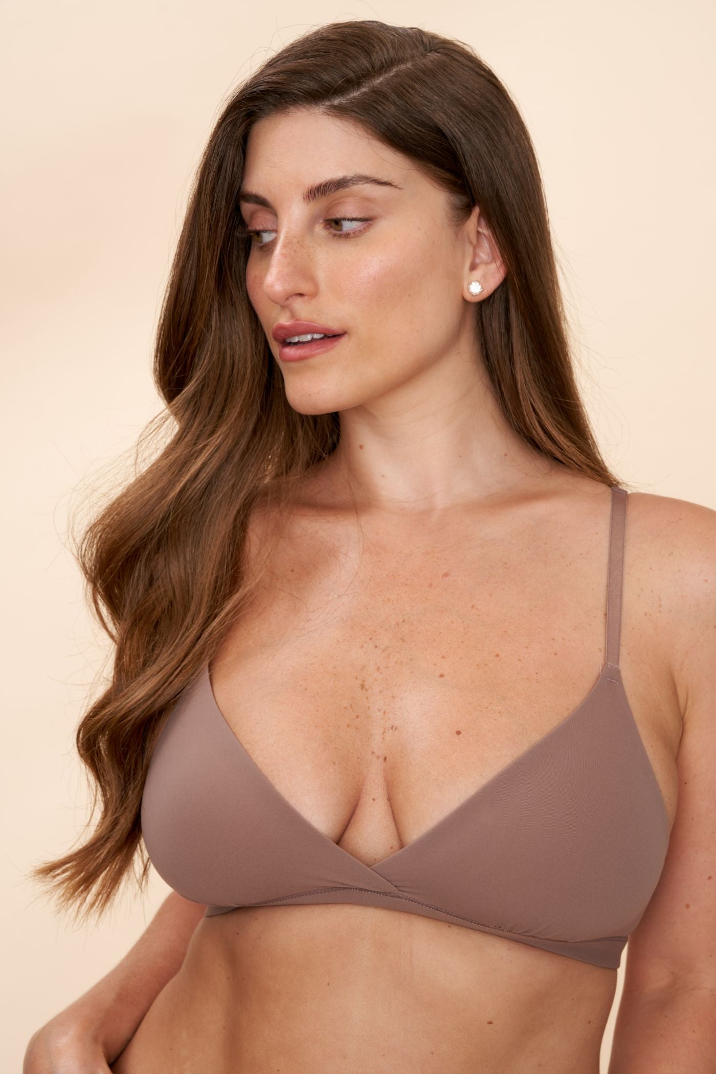 חזייה STRETCH 720 עם סגירה אחורית - חום שוקולד - ITAY BRANDS