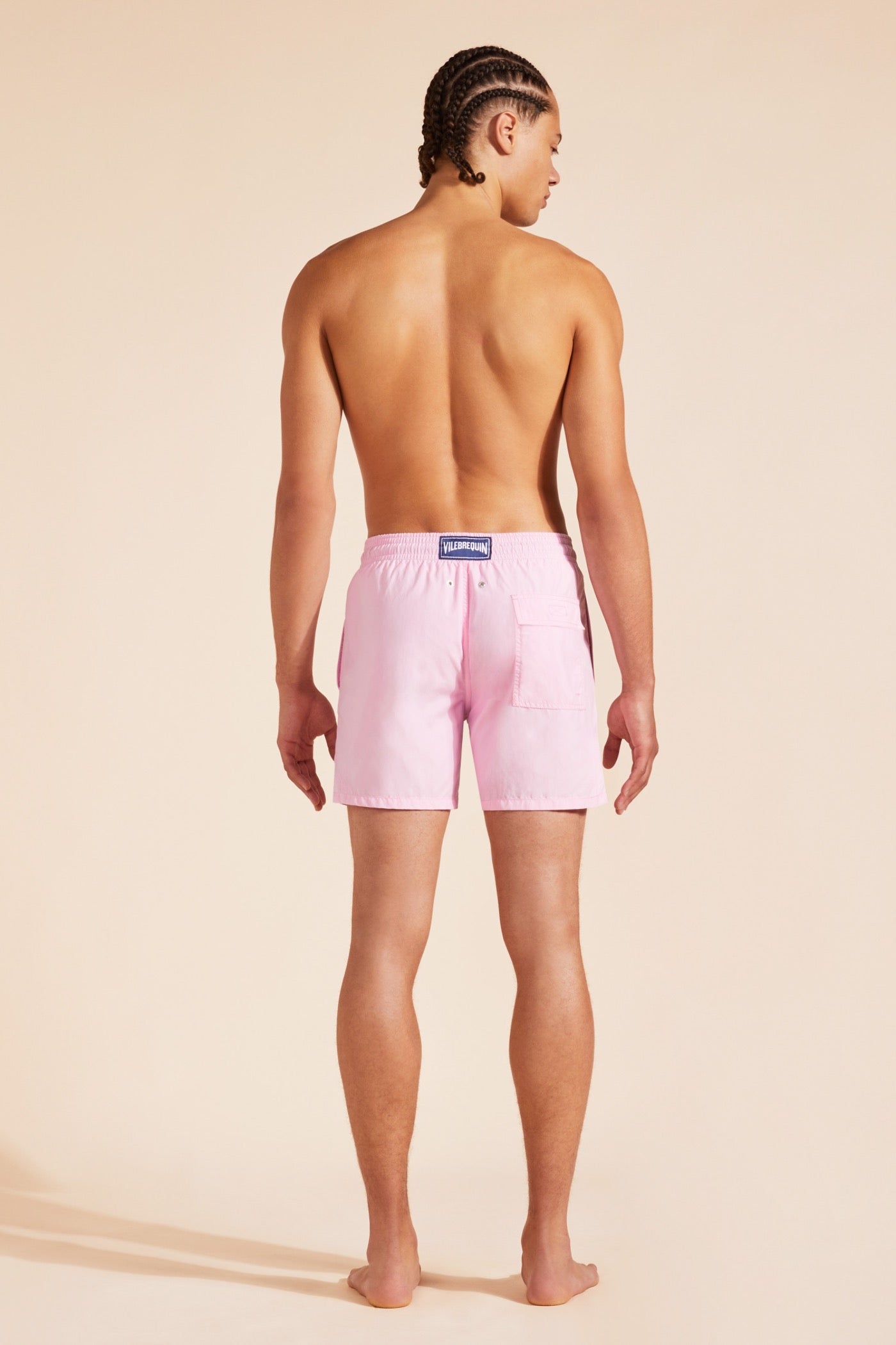 MEN SWIM SHORTS SOLID - PINK