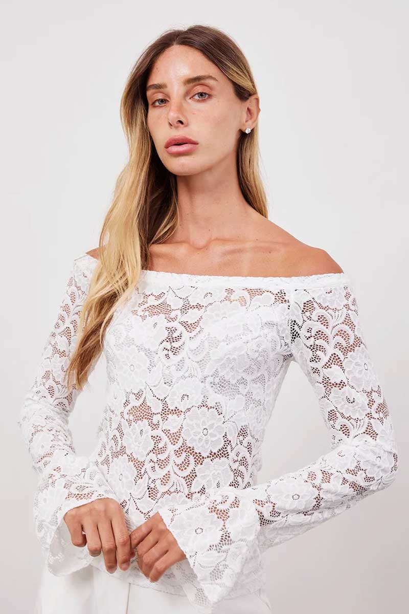 חולצת אוף שולדרס תחרה